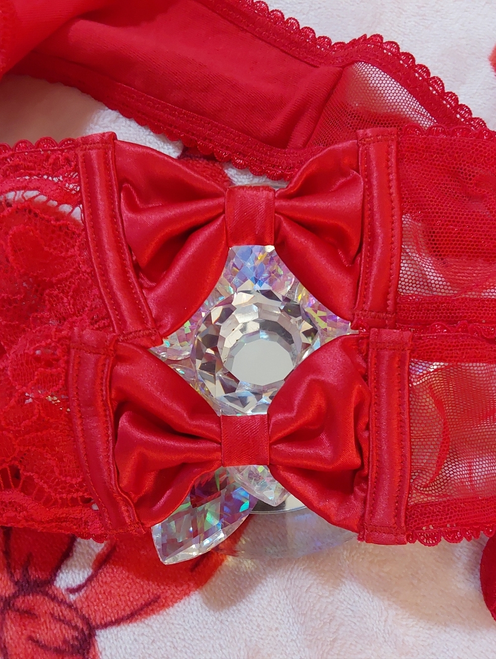 β€οΈ XXL VS Dream Angels Satin Bow & Lace Thong Panty β€οΈ - Picture 3 of 14